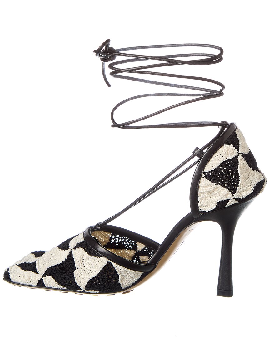 Luxury Bottega Veneta Stretch Leather-Trim Sandal