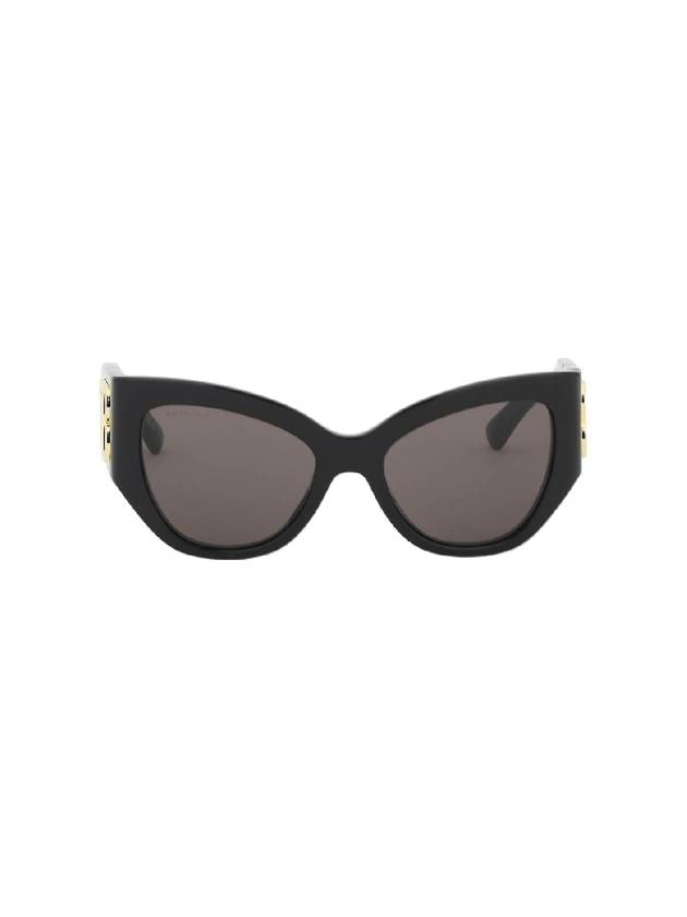 Luxury Balenciaga Trending 2026 BB Logo Cat-Eye Sunglasses Black