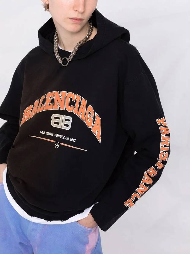 Luxury Balenciaga Trending 2026 BB Logo Hoodie Black