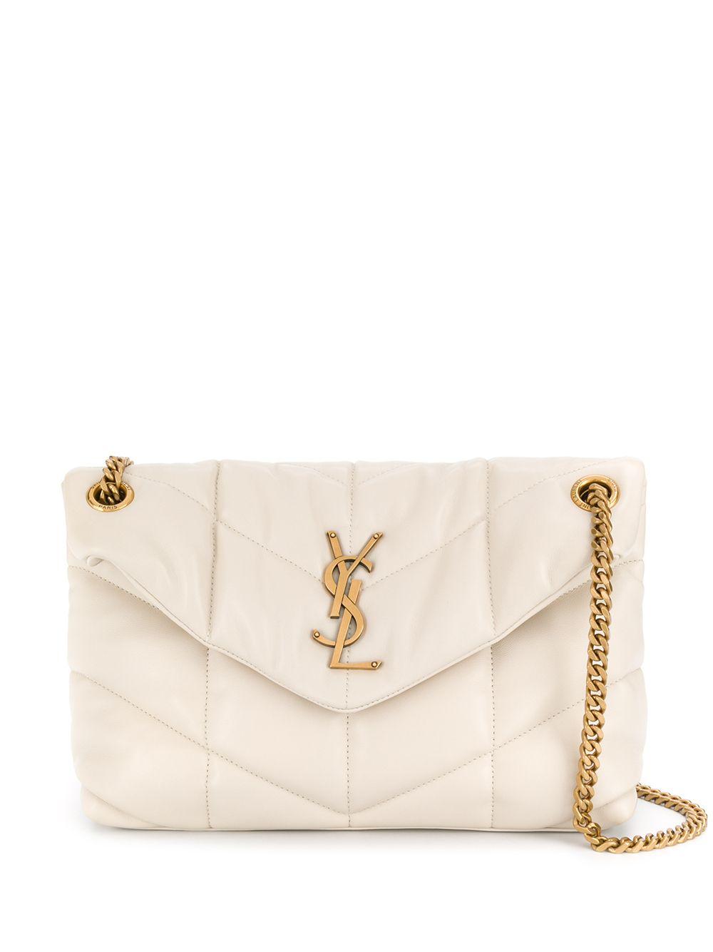 Luxury Saint Laurent Trending 2025 Women's Ysl Bo Mng Puffer S Sintra Spo in Crema Soft | 5774761EL079207