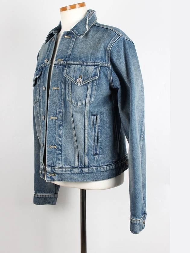 Luxury Balenciaga Trending 2026 wave logo denim jacket 46