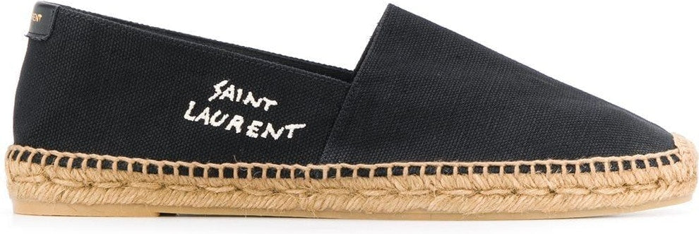 Luxury Saint Laurent Trending 2025 Men's Espadrilles In Canvas in Black | Size 43 | 6059511P210