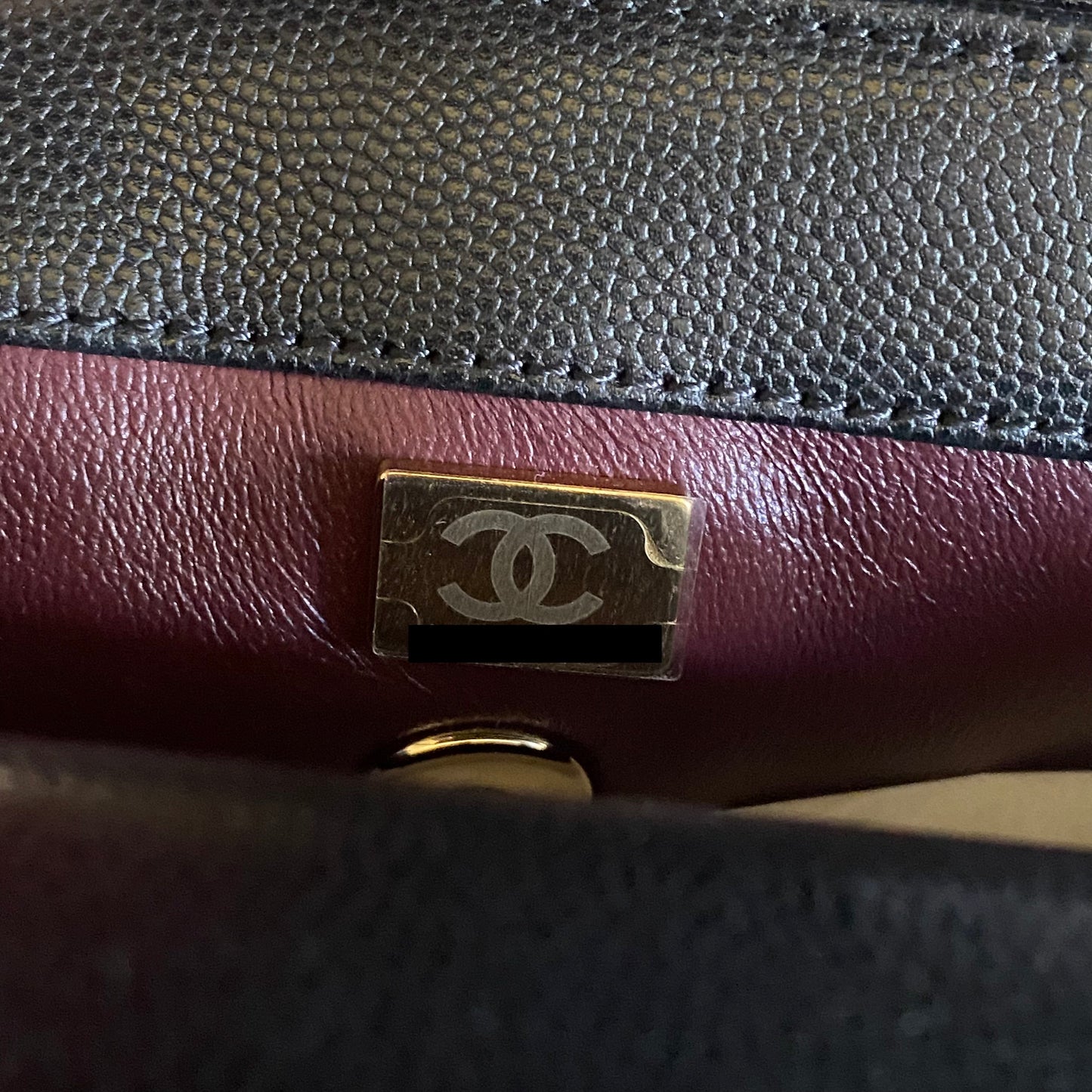 Chanel 21K Small Coco Handle 24cm Caviar Black L