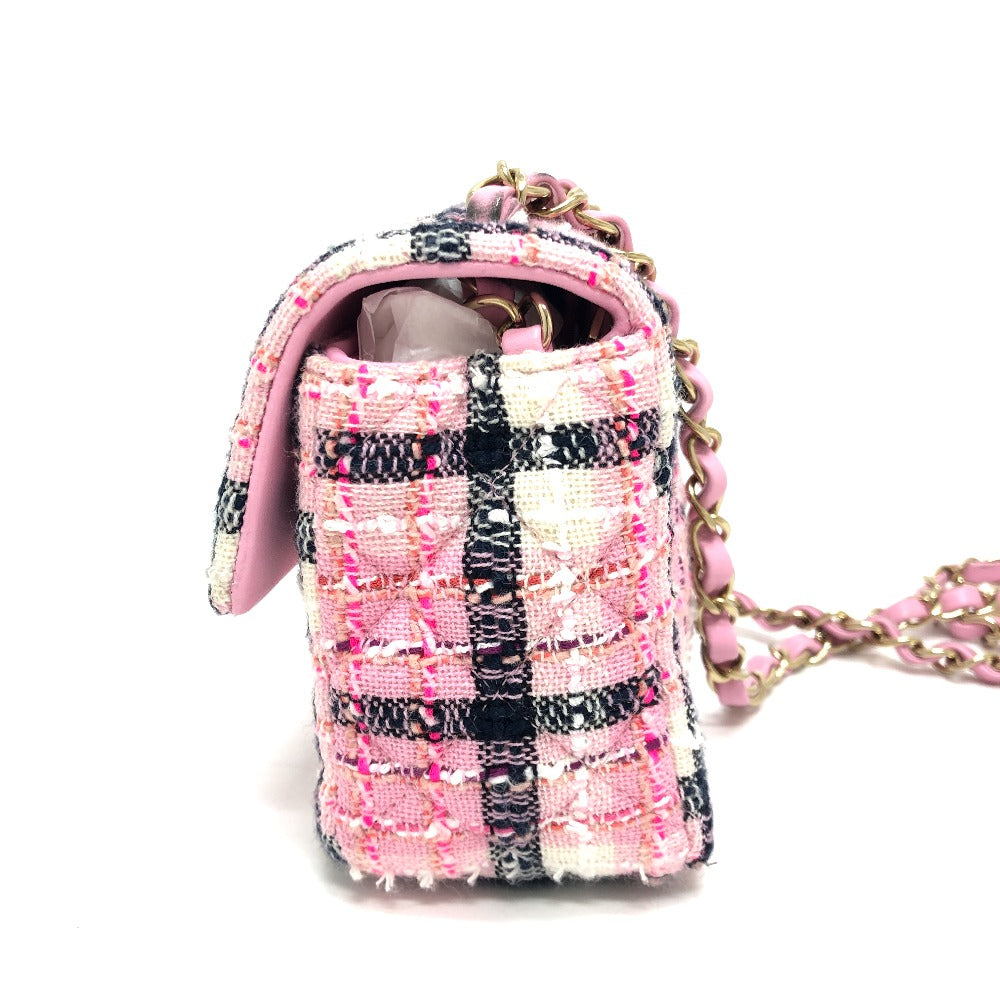CHANEL Shoulder Bag A69900 tweed pink 24S COCO Mark