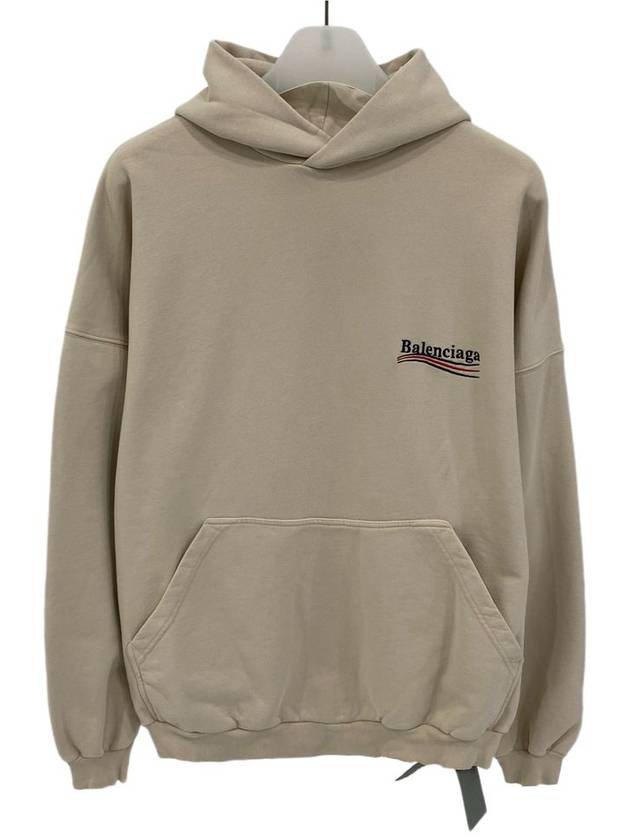 Luxury Balenciaga Trending 2026 Embroidered Logo Cotton Hoodie Beige