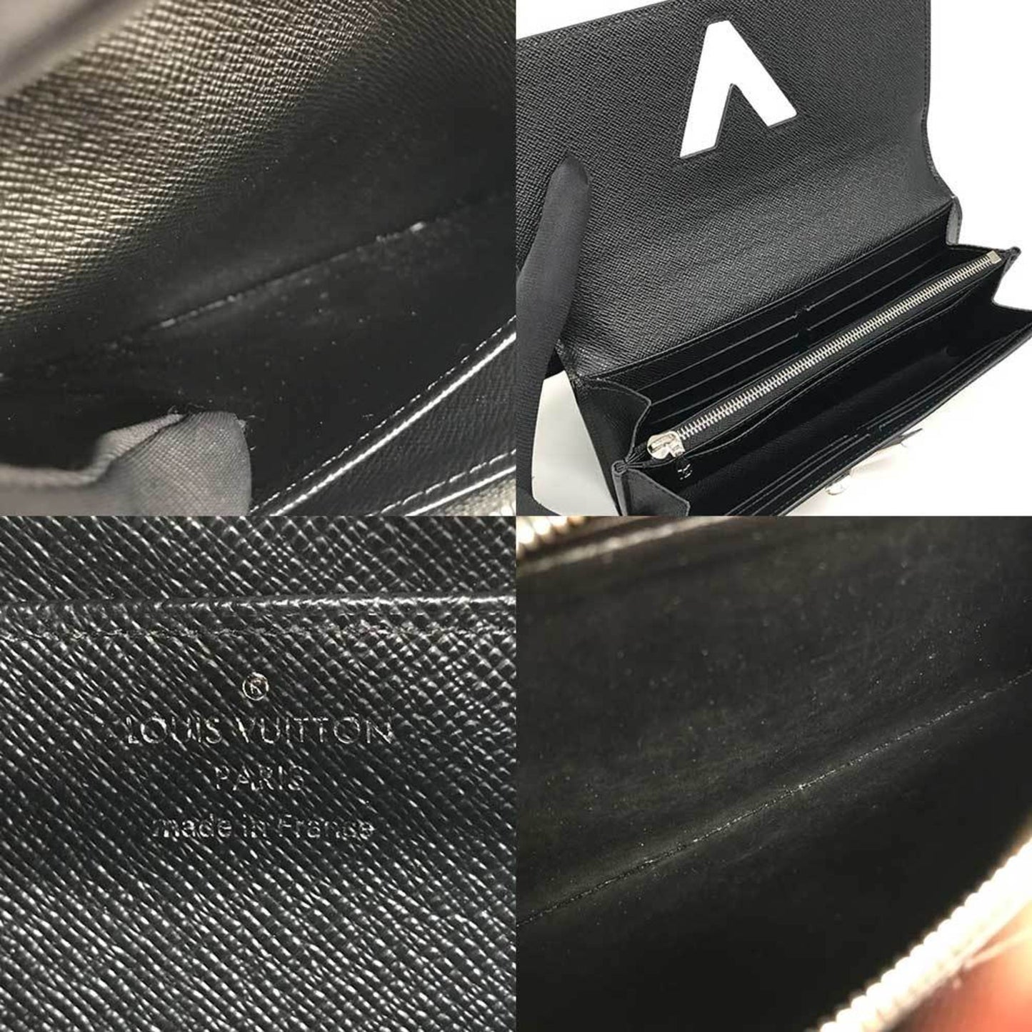 Louis Vuitton Noir Epi Leather Long Wallet (Bi-Fold)