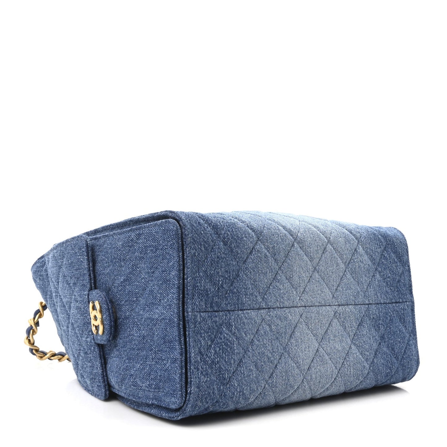 Washed Quilted Small Chanel 25 Handbag Blue