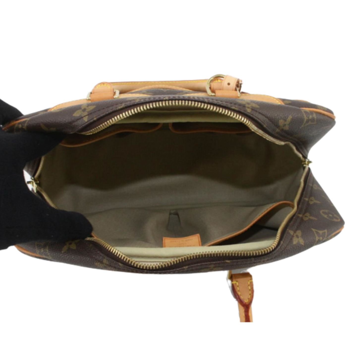 Louis Vuitton Brown Leather Deauville handbag bag