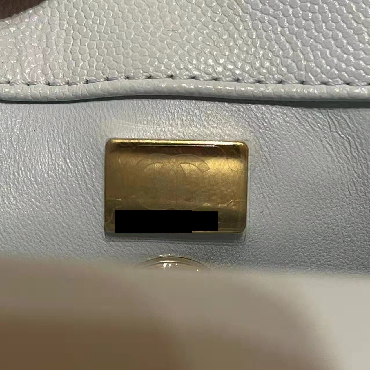 Chanel 21K Baby Blue Coco Handle Small (Old Mini) 24cm L