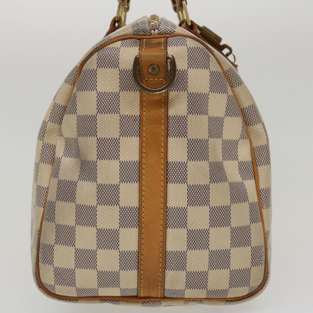 LOUIS VUITTON Damier Azur Speedy Bandouliere 30 2Way Hand Bag N41052 Auth 35977
