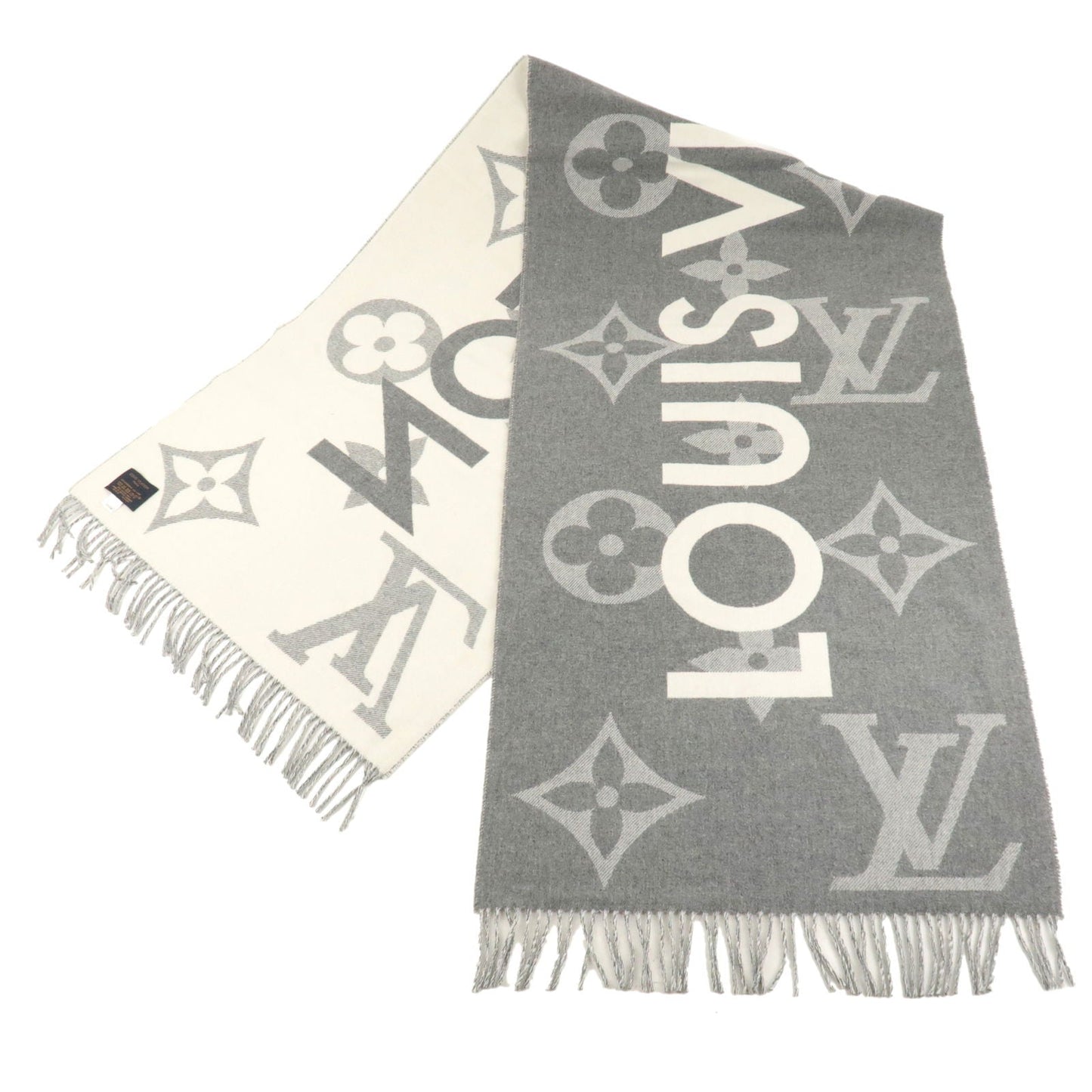 Louis Vuitton Echarpe Monogram Capital Cashmere Wool Scarf M73455