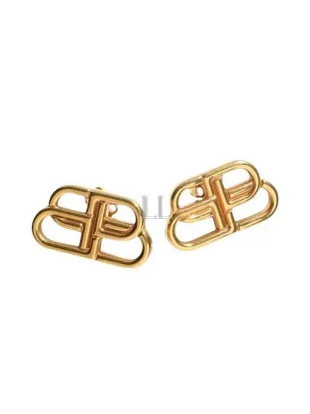 Luxury Balenciaga Trending 2026 BB Logo Stud Earrings Gold