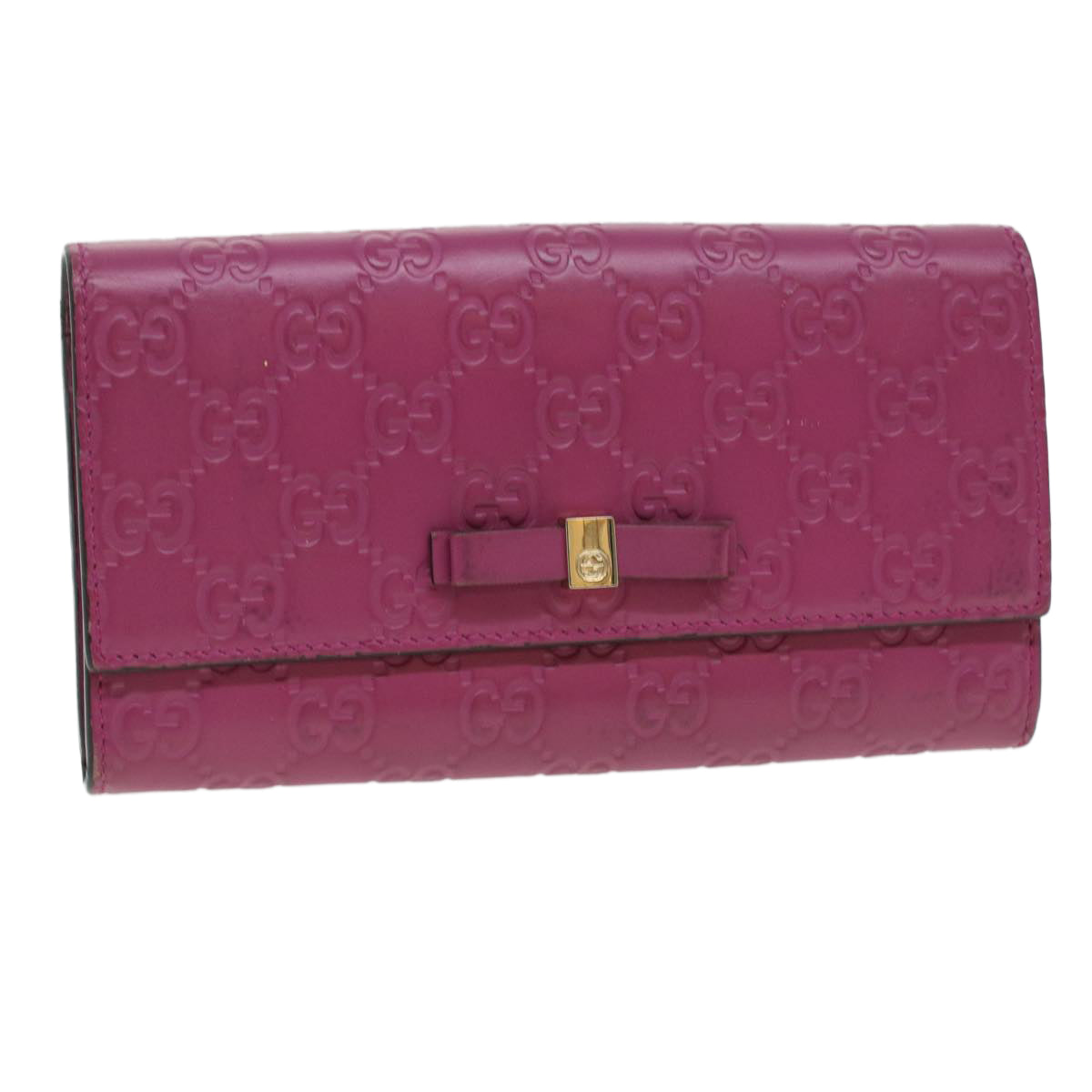 GUCCI ssima Long Wallet Pink 388679 36795