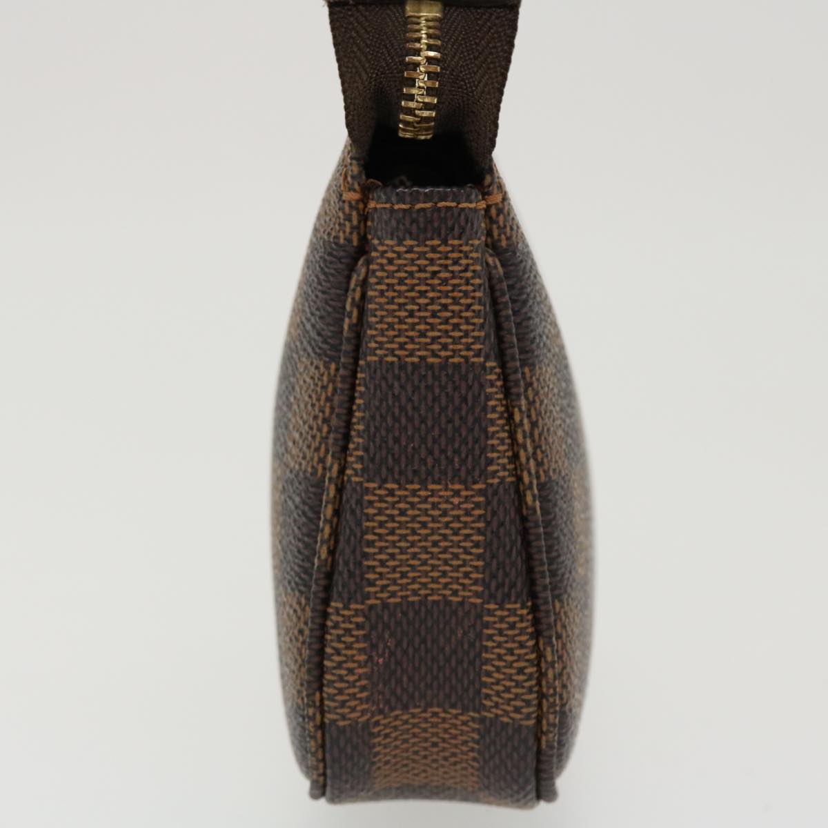 LOUIS VUITTON Damier Ebene Mini Pochette Accessoires Pouch N58009 LV Auth 37042