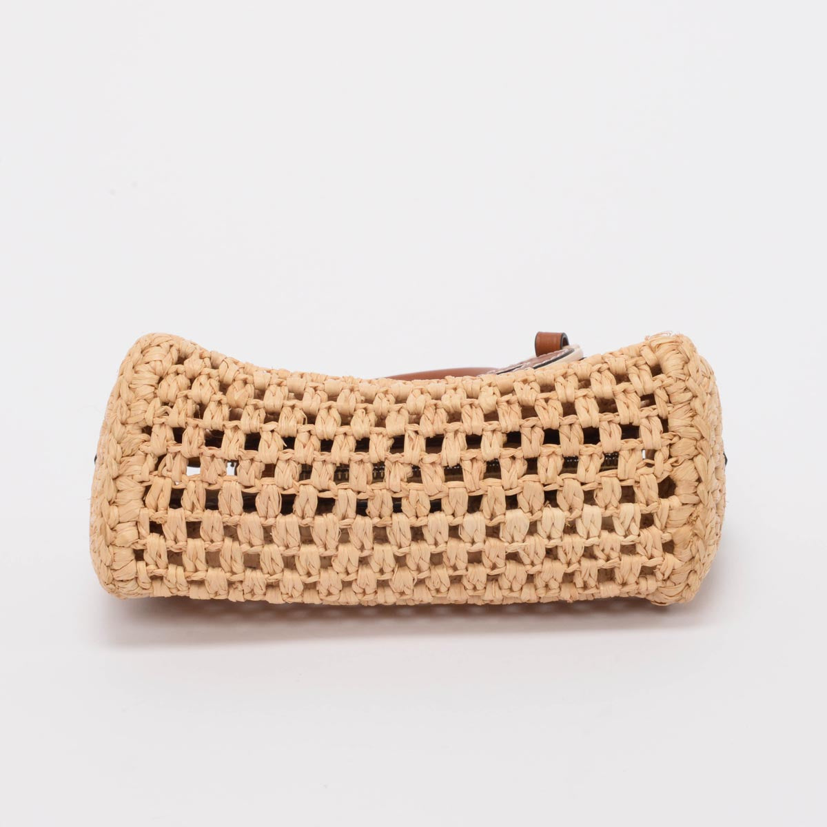 Louis Vuitton Tan Leather & Raffia Nano