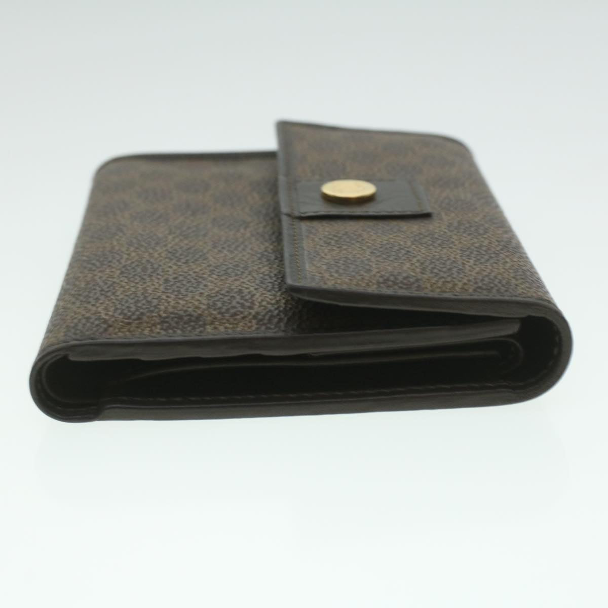 Luxury CELINE Macadam Canvas Wallet PVC Leather Brown 37771