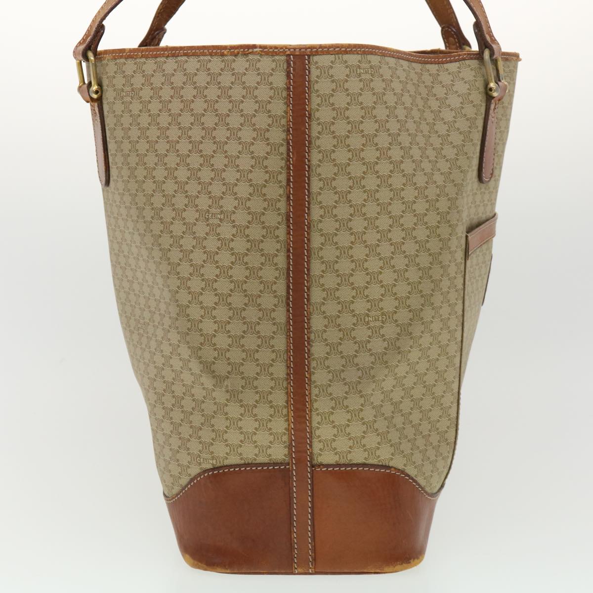 Luxury CELINE Macadam Canvas Tote Bag Beige 39385