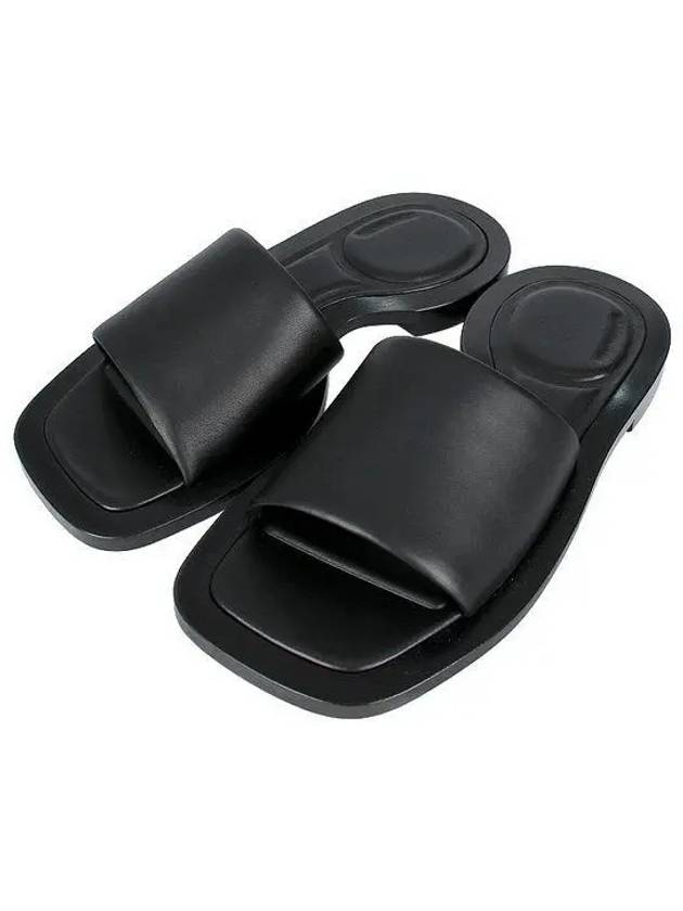 Luxury Balenciaga Trending 2026 Void Leather Slippers Black