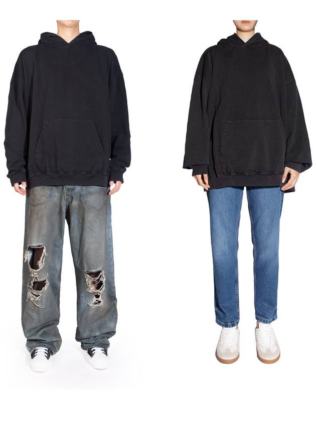 Luxury Balenciaga Trending 2026 Back Logo Hooded Top Black