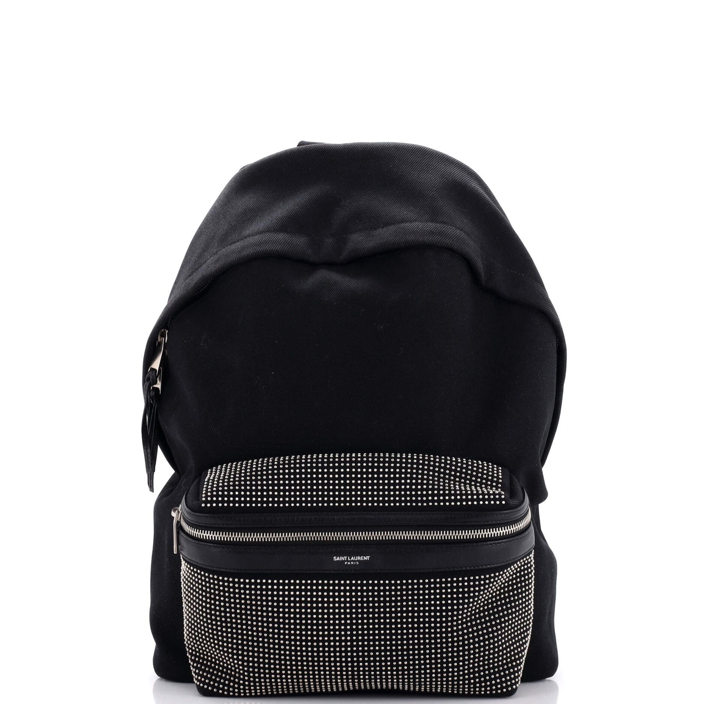 Luxury Saint Laurent Trending 2025 City Backpack Studded Canvas Medium
