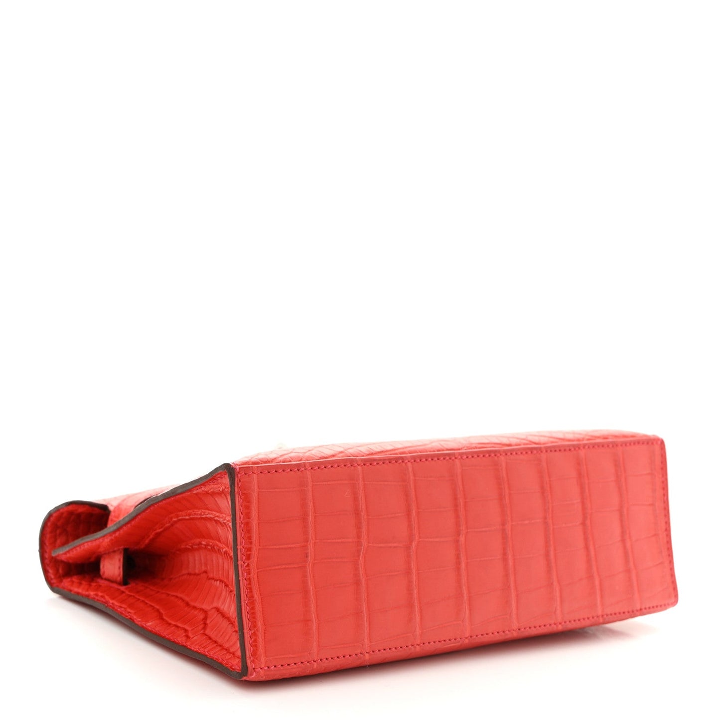Hermes Matte Alligator Kelly Pochette Bougainvillea