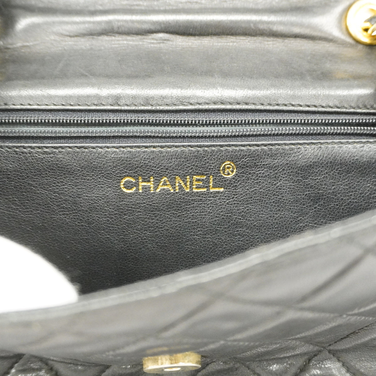 Chanel Shoulder Bag Matelasse Chain Lambskin Black