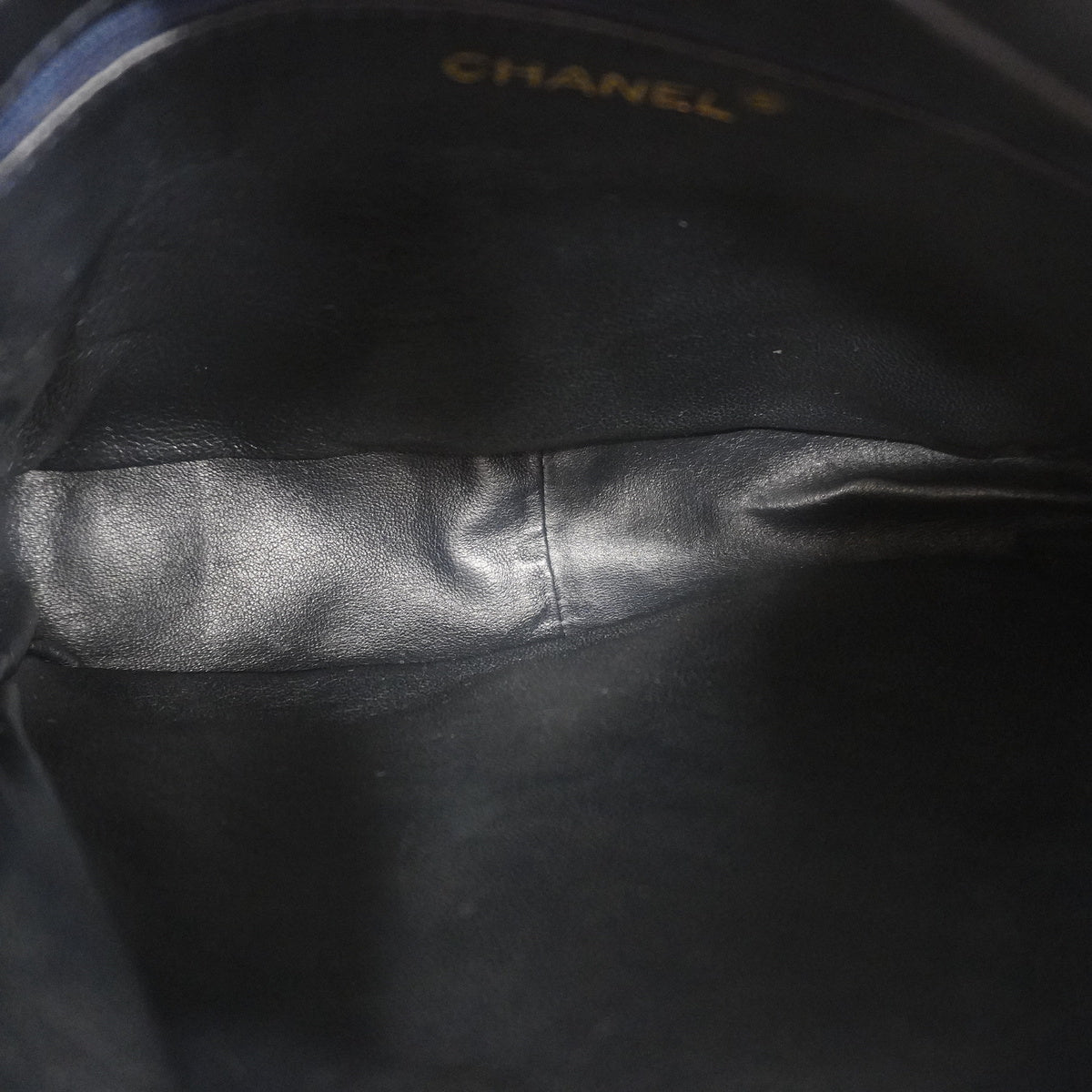 Chanel Shoulder Bag Matelasse Fringe Lambskin Navy