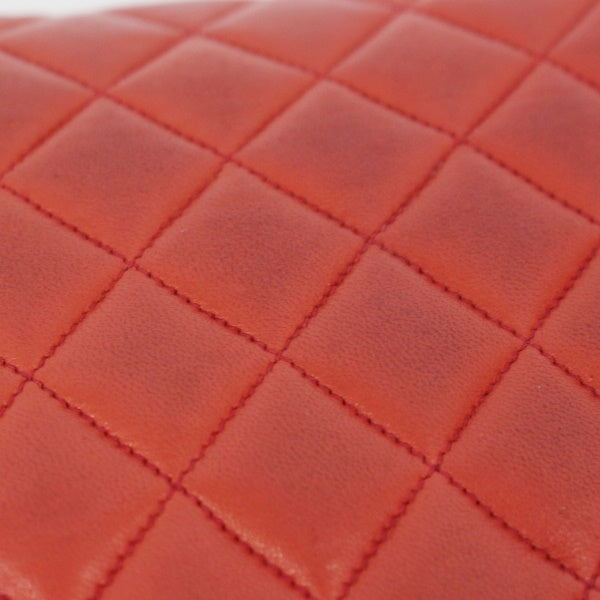 Chanel Chain Shoulder Bag Matelasse Sheepskin Red