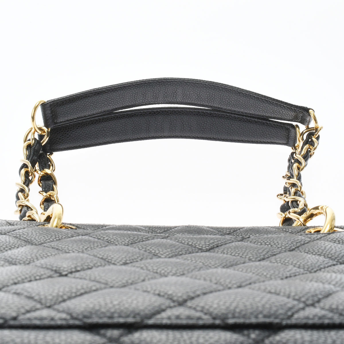 Chanel Matelasse GST Black/gold Hardware Caviar Skin Tote Bag