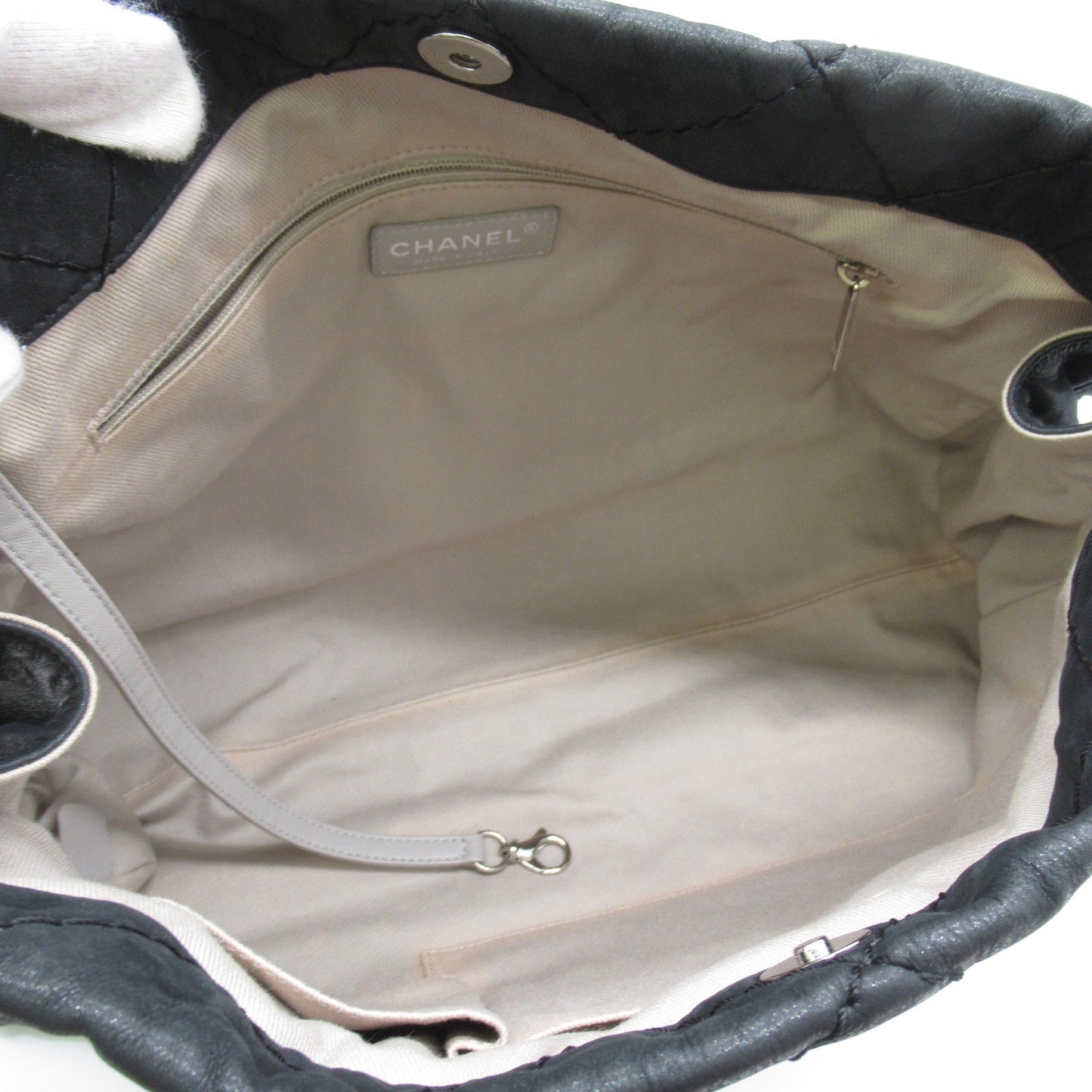 Chanel Shoulder Bag Leather Black