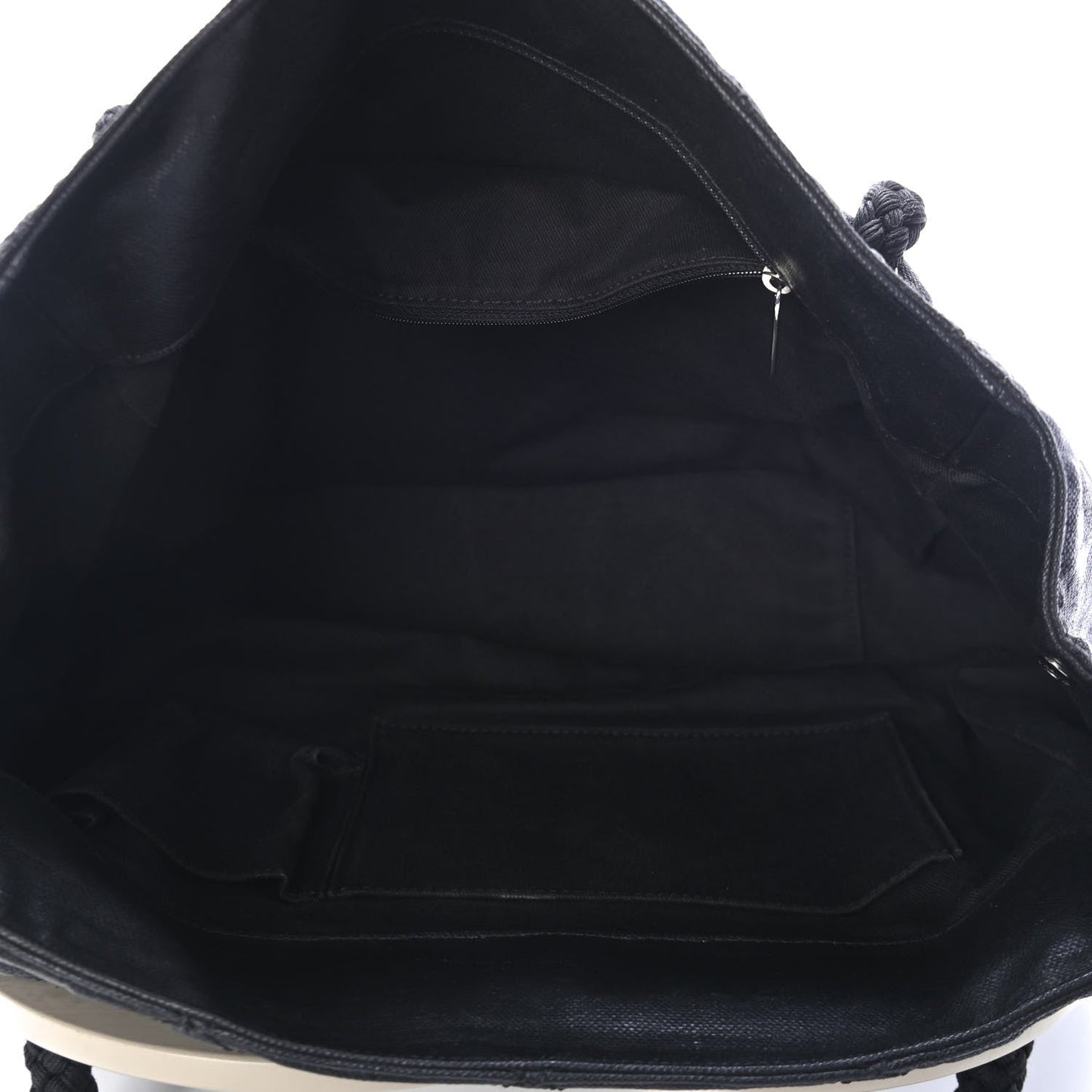 Chanel Coated Canvas Large CC Tote Black White
