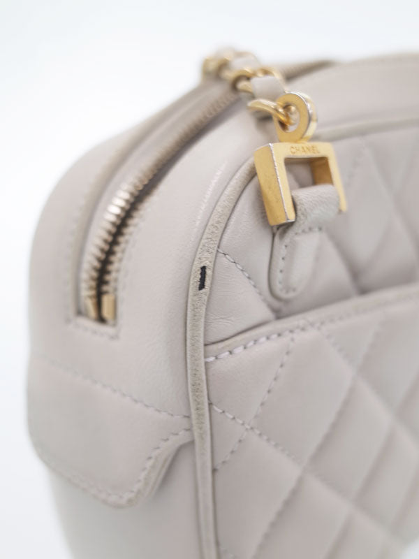 Chanel Matelasse Shoulder Bag Light Gray