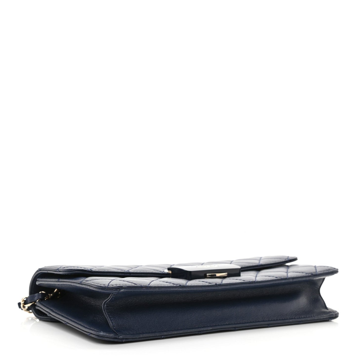 Chanel Sheepskin Quilted Small Beauty Lock Flap Navy