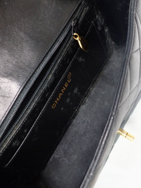 Chanel Diana Matelasse Chain Shoulder Bag Black