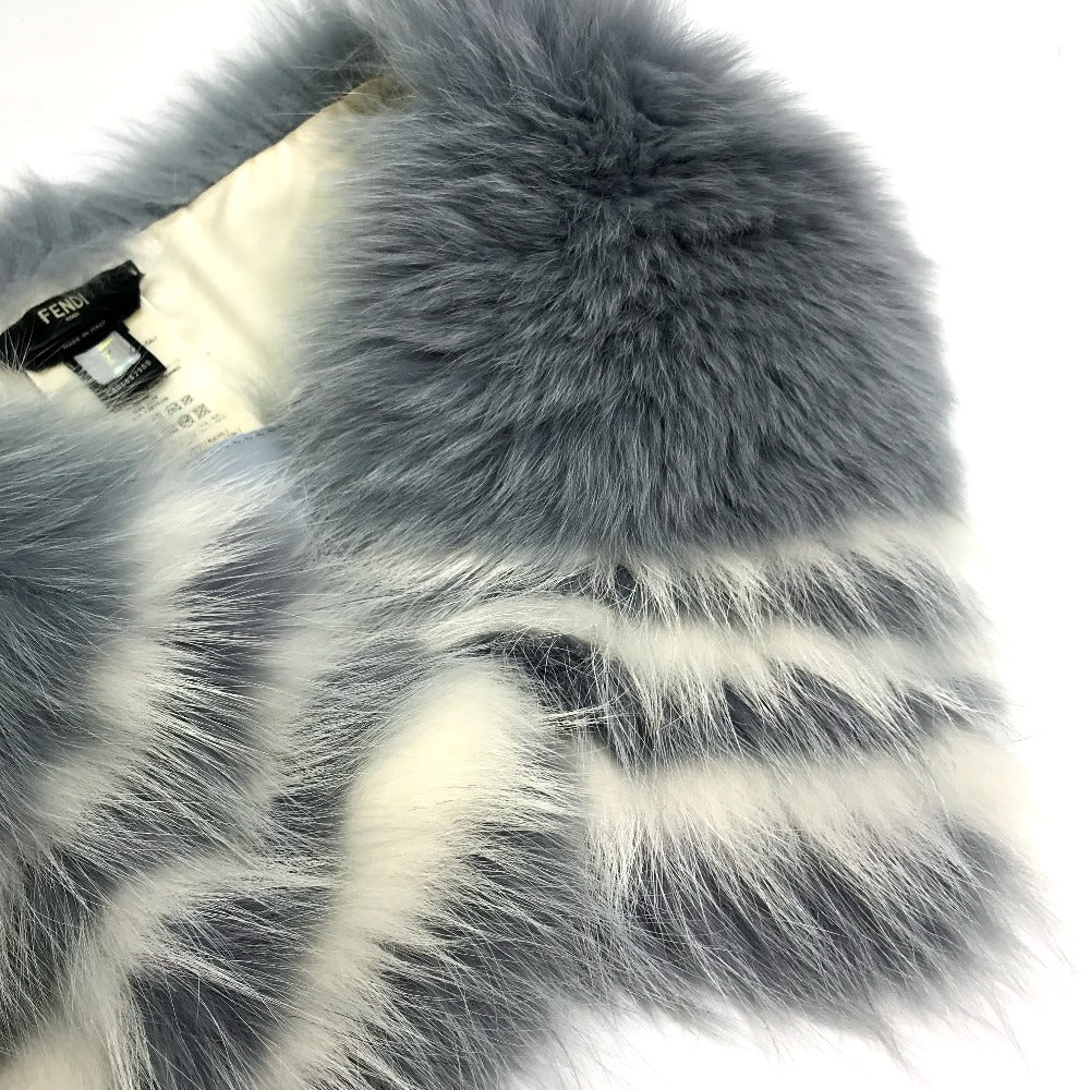 FENDI Scarf FNG426 fur blue Fur tippet with hook Women