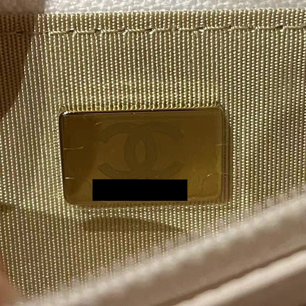 Chanel Pearl Crush Wallet On Chain Lambskin White