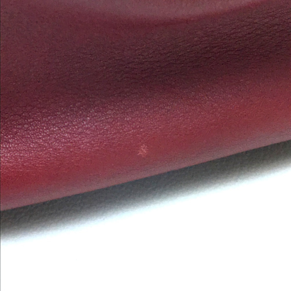 FENDI Handbag 8BH250 leather Dark red To joule Women