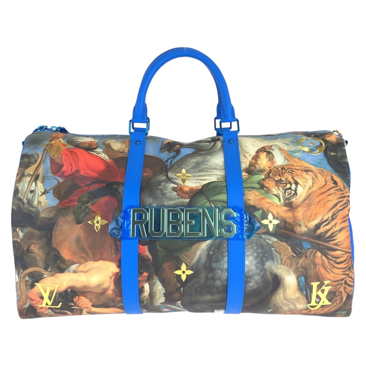 LOUIS VUITTON Boston Duffel bag M43344 PVC multicolor Masters Collection Jeff Koons Rubens Keepall bandouliere50