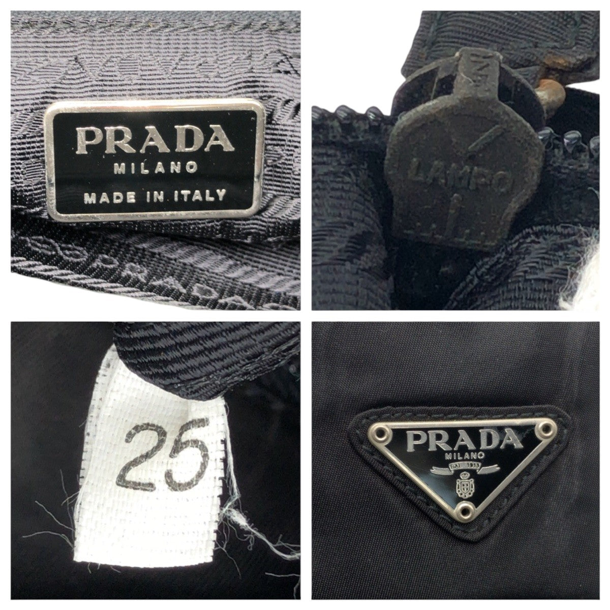 Prada Nylon Tessuto Triangle Logo 2way Bag
