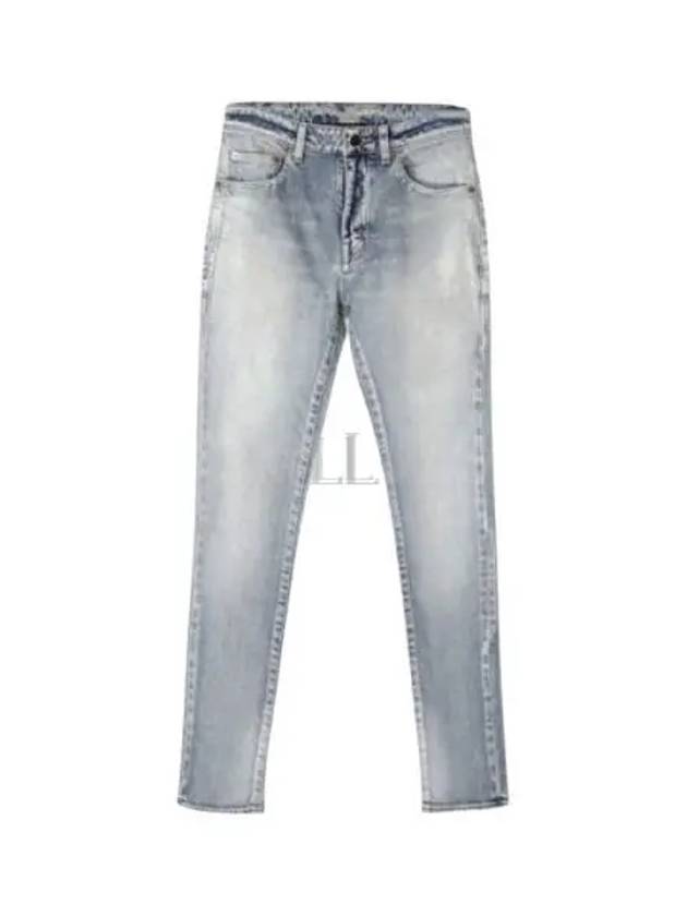 Luxury Saint Laurent Trending 2025 Women's Denim Skinny Jeans Light Blue