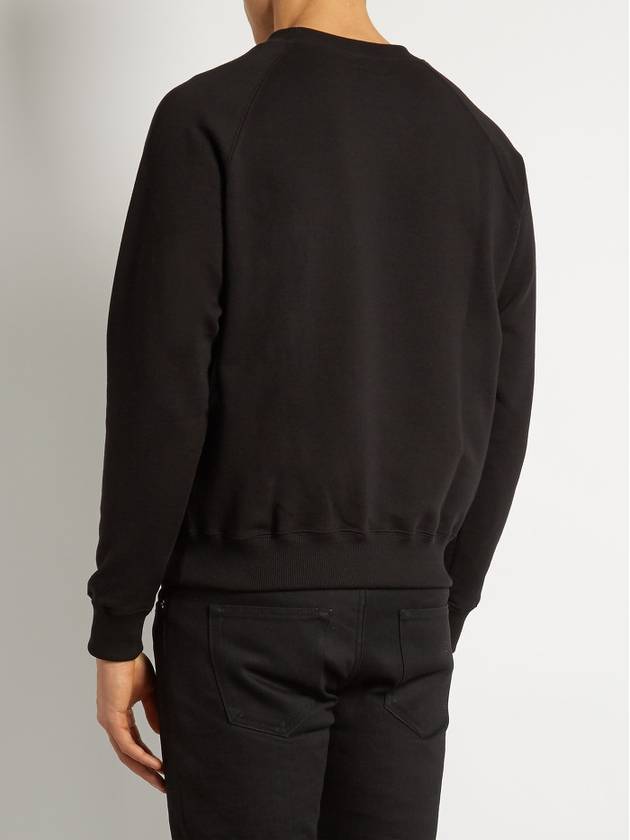 Luxury Saint Laurent Trending 2025 Shark Patch Cotton Sweatshirt Black