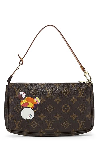 Louis Vuitton, Takashi Murakami x Louis Vuitton Monogram Canvas Panda Pochette Accessoires, Brown