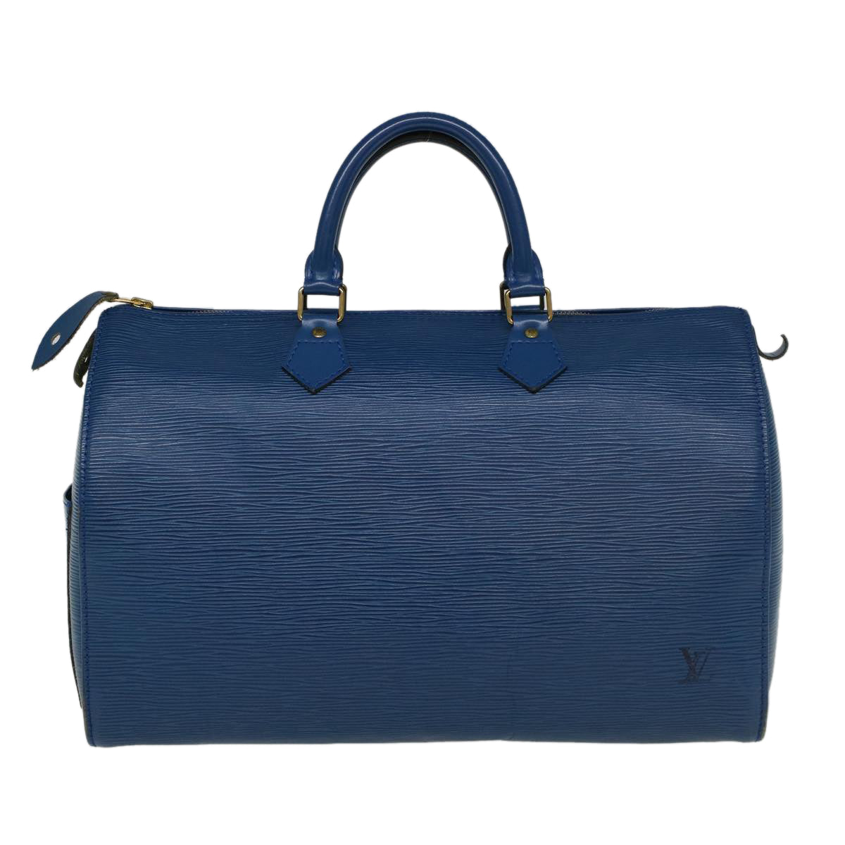 LOUIS VUITTON Epi Speedy 35 Hand Bag Blue M42995 LV Auth 42797