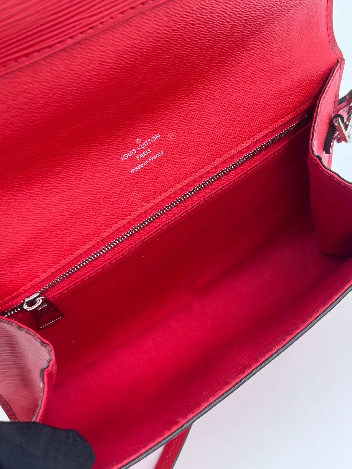 Louis Vuitton | Bags | Louis Vuitton Clery Handbag Epi Leather Red AG330O