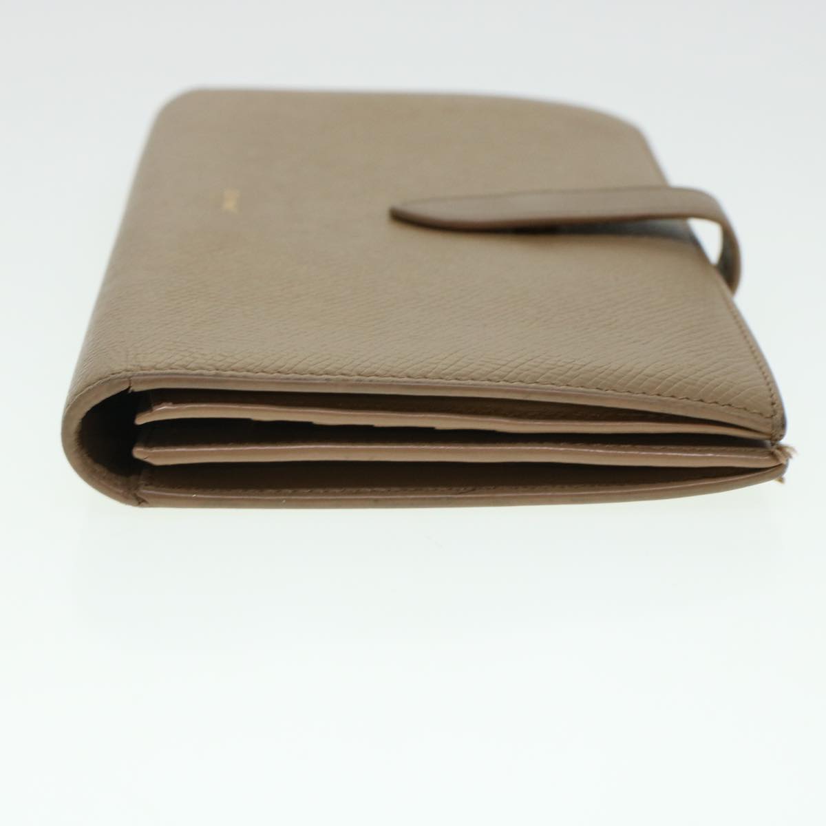 Luxury CELINE Long Wallet Leather Beige 43575