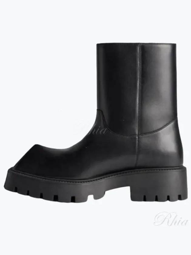 Luxury Balenciaga Trending 2026 Rhino Leather Ankle Boots Black