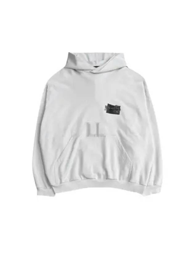 Luxury Balenciaga Trending 2026 Logo Tape Hoodie White