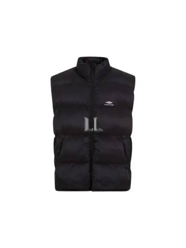 Luxury Balenciaga Trending 2026 Quilted Nylon Puffer Vest Black