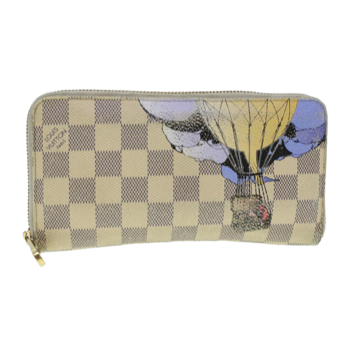 LOUIS VUITTON Damier Azur Illustre Balloon Zippy Wallet N63006 LV 45344