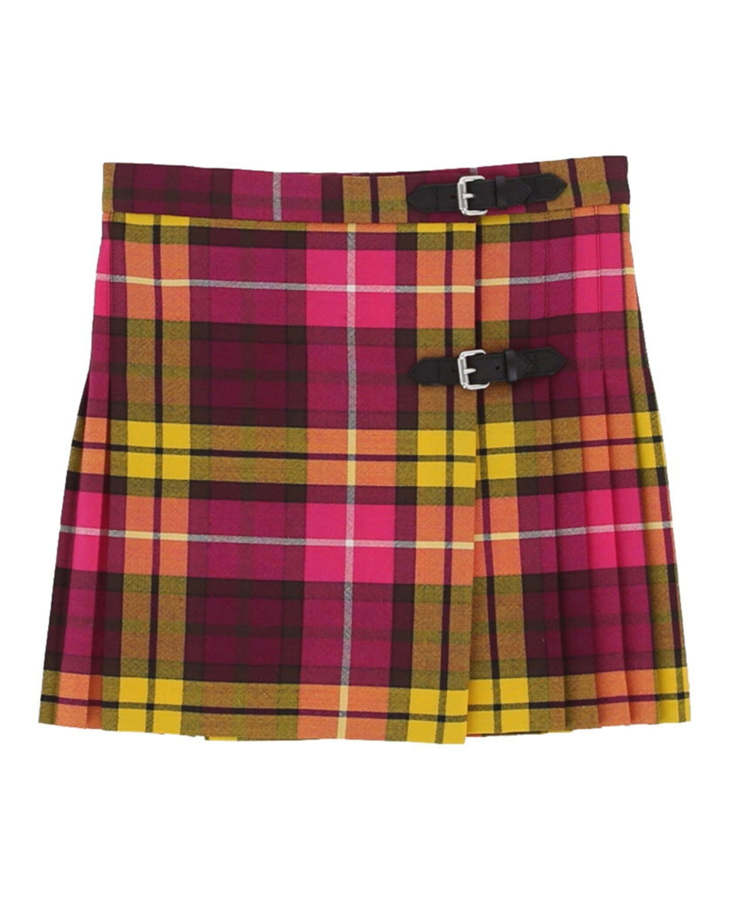 Gucci Girls Tartan Wool Skirt